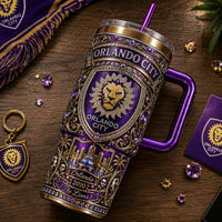 ORL Crest in Purple and Gold - Ornate Jewelled Tumbler
