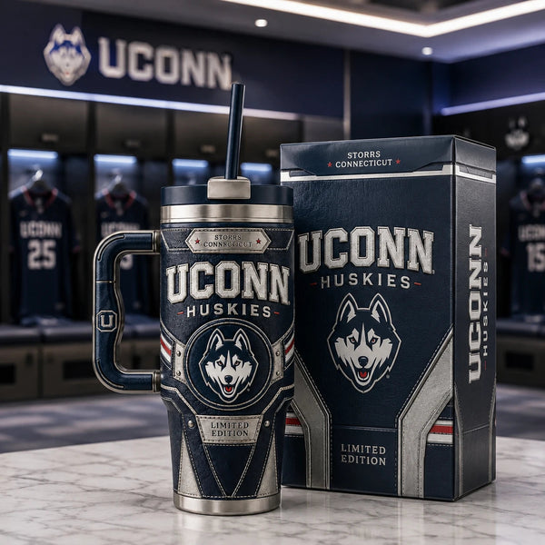 UCONN - Navy, Silver and the Husky Emblem in Focus - main