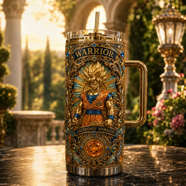 Goku - Gilded Relief in Sapphire, Amber and Gold - main