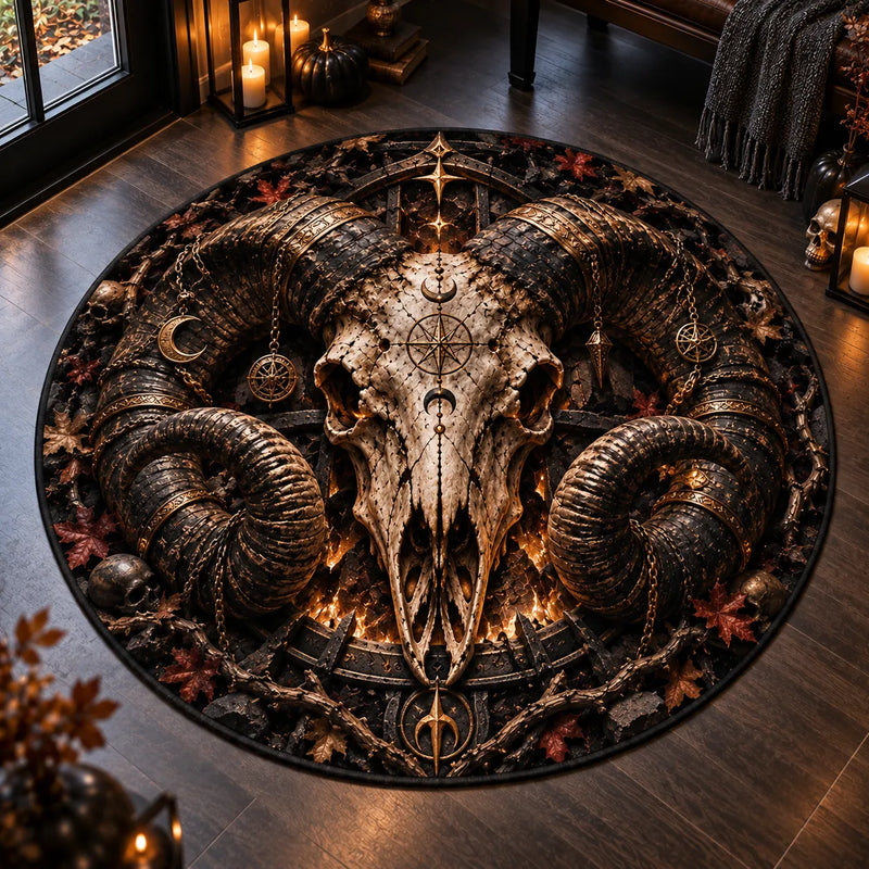 Horned Symmetry - A Circular Study in Ember and Shadow