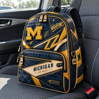 MICH Varsity Crest - Navy and Maize Panelled Backpack