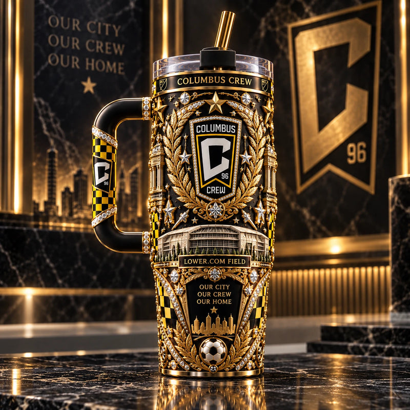 CLB Gold Standard - Heraldic Black and Yellow Tumbler