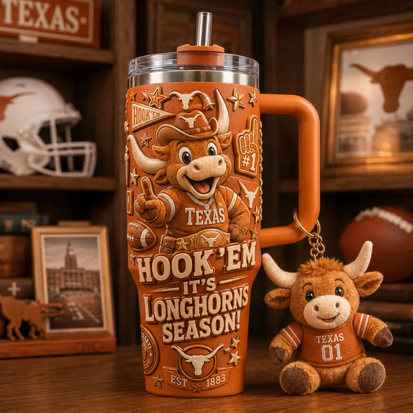 TEX Hook 'Em - Burnt Orange Game Day Tumbler - main