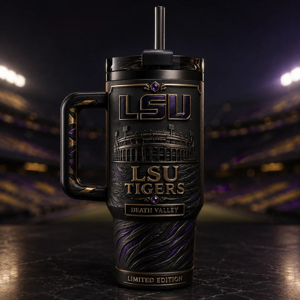 LSU Tigers - Death Valley Relief in Obsidian and Gold - main
