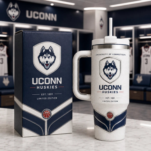 UCONN Pride - Husky Crest Tumbler in Navy and White - main