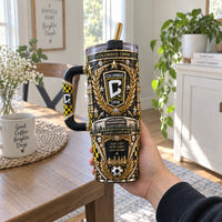 CLB Gold Standard - Heraldic Black and Yellow Tumbler