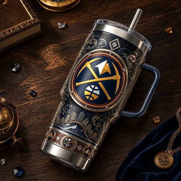DEN Medallion - Navy and Gold Heritage Crest Tumbler - main