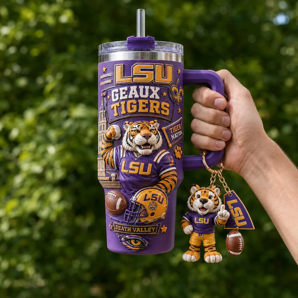 Geaux Tigers - LSU Purple and Gold Wraparound Tumbler - main