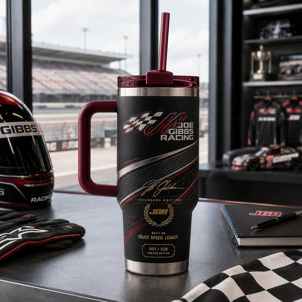 Trust Speed Legacy - JGR Checkered Flag Tumbler Graphic - main