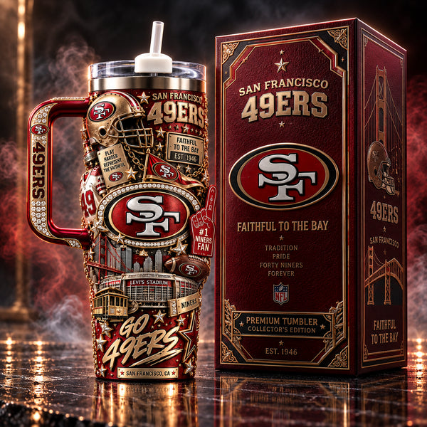 SF Faithful - A Collage Study in Crimson and Gold - main