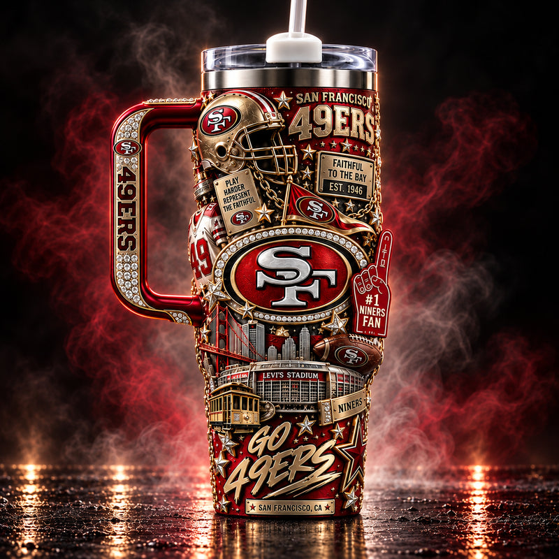 SF Faithful - A Collage Study in Crimson and Gold