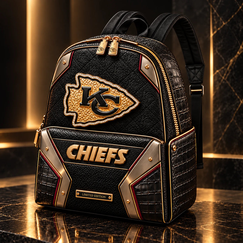 KC in Gold - Arrowhead Emblem Luxe Backpack