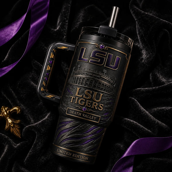 LSU Tigers - Death Valley Relief in Obsidian and Gold - main