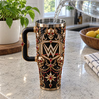 WWE Gothic Regalia - Gilded Skulls and Ruby Crest Tumbler