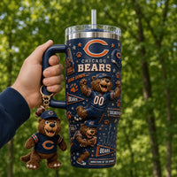 CHI Bear Down - Navy Wraparound Mascot Tumbler