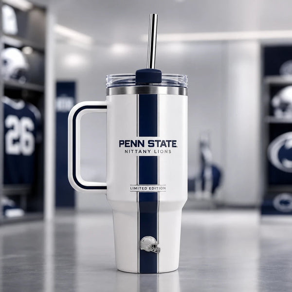 PSU Center Stripe - Navy and White Tumbler Composition - main