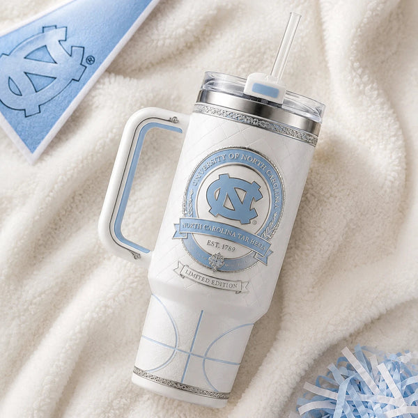 UNC - A Carolina Blue Crest on Quiet White - main