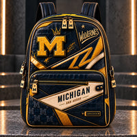 MICH Varsity Crest - Navy and Maize Panelled Backpack