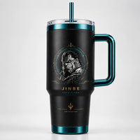 Jinbe - Aqua Titan, a Study in Teal, Gold and Stillness