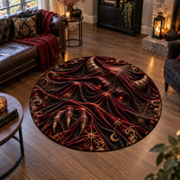 Crimson Veil - Horned Apparition Round Floor Composition