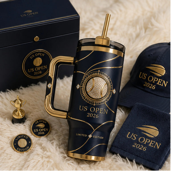 US Open 2026 - Gilded Tennis Medallion on Obsidian - main