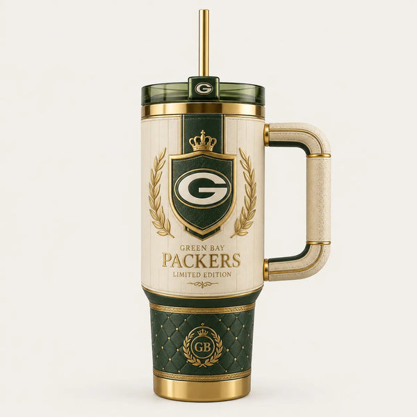 GB Heritage Crest - Cream and Forest Green Tumbler - main