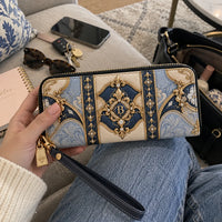 Monogram B - Baroque Filigree in Navy, Cream and Gold
