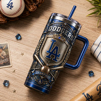 LAD Crest - Royal Blue and Antique Gold Emblem Tumbler