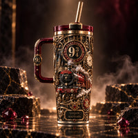 Platform 9¾ - Crimson and Brass Wraparound Tumbler