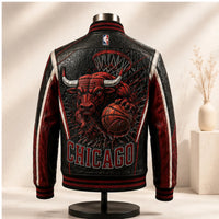 CHI Nightcourt - Red, Black and Bone Panel Jacket