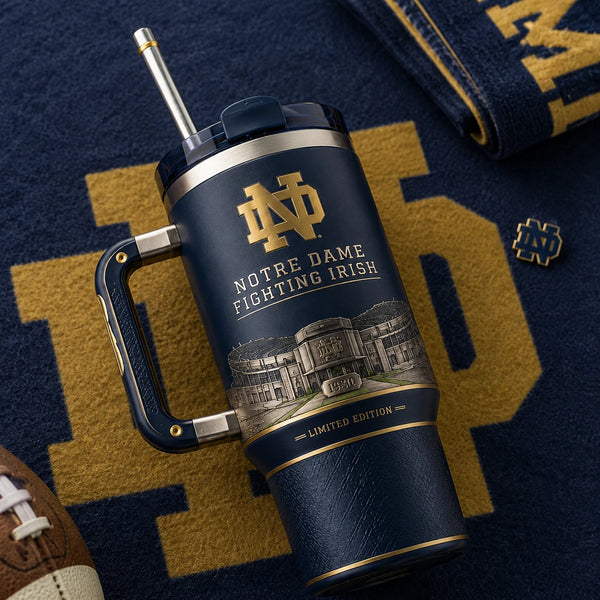 ND Heritage - Gold Monogram, Stadium Relief and Twilight Navy - main