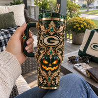 GB Midnight Filigree - Emerald, Gold and a Carved Grin