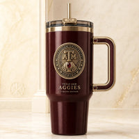 TAMU Seal - Maroon and Gold Crest Tumbler