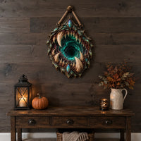 Serpent's Gate - Fanged Spiral Heteromorphic Wood Sign