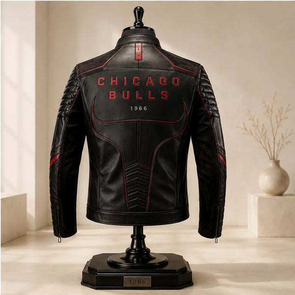 CHI Bull Mark - Red-Lined Panel Moto Jacket - main