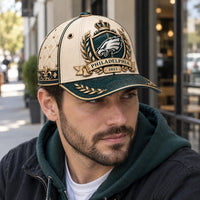 PHI Crest Study - Ivory Crown, Emerald Brim Cap