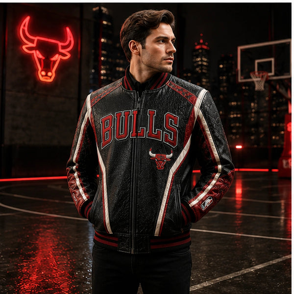 CHI Nightcourt - Red, Black and Bone Panel Jacket - main