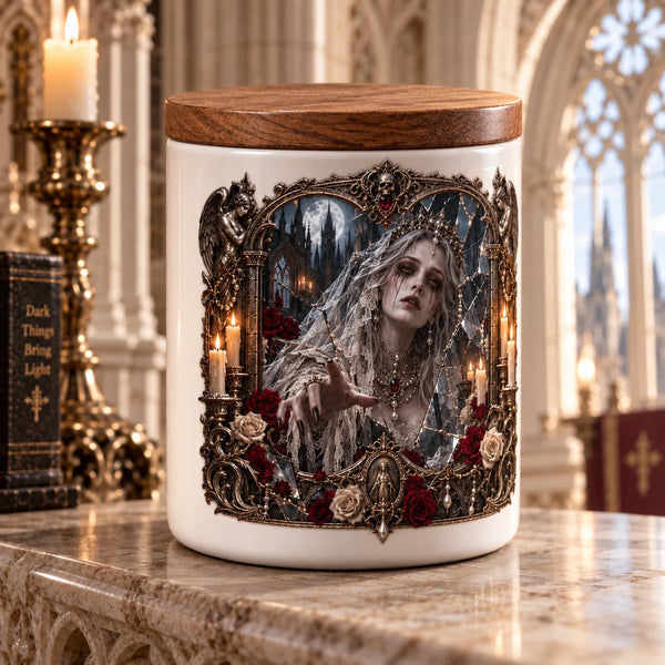 The Veiled Bride - Candlelight, Cracked Glass and Quiet Mourning - main