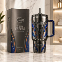 FLA Armor Plating - Gator Emblem Tumbler in Gunmetal Blue