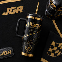 JGR in Black and Gold - Checkered Flag Legacy Tumbler