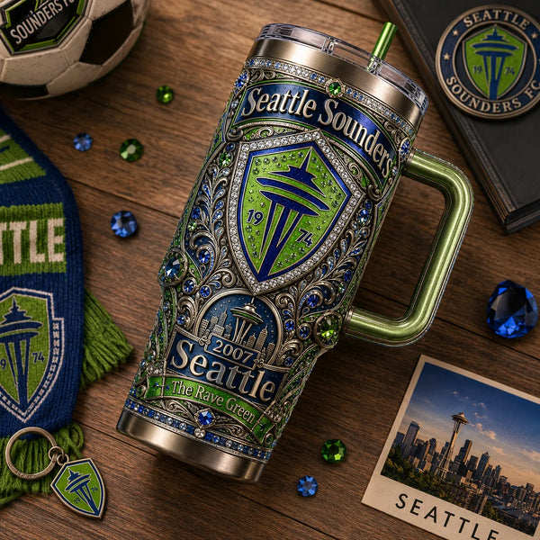 SEA Ornament - The Rave Green Crest in Jeweled Relief - main
