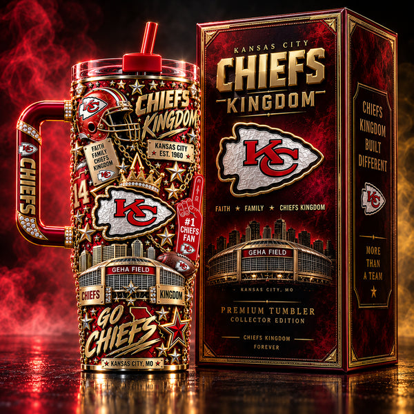 KC Kingdom - Gold-Stacked Fan Pride Tumbler - main