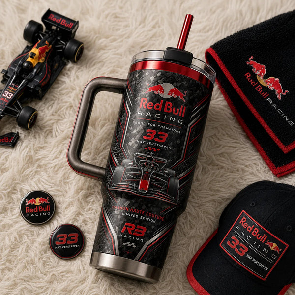 Forged Carbon and Racing Red - RBR 33 Tumbler - main