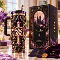 Obsidian Requiem - WWE Crest, Gothic Gold and Amethyst Tumbler