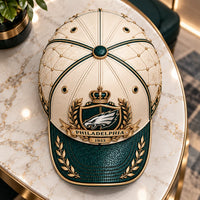 PHI Crest Study - Ivory Crown, Emerald Brim Cap