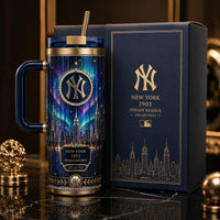 NYY Aurora Skyline - Midnight Wrap Tumbler Graphic