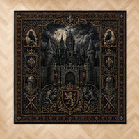 Moonlit Keep - Heraldic Gothic Statement Rug