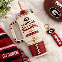 UGA Heritage Label - Cream and Crimson Tumbler Composition