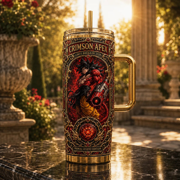 Crimson Apex - Goku Framed in Gold and Ember - main