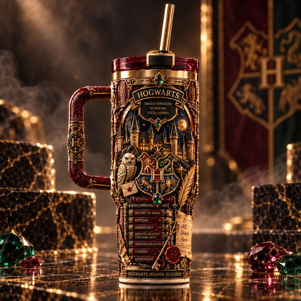 Draco Dormiens - Gilded Castle Crest Drinkware Statement - main